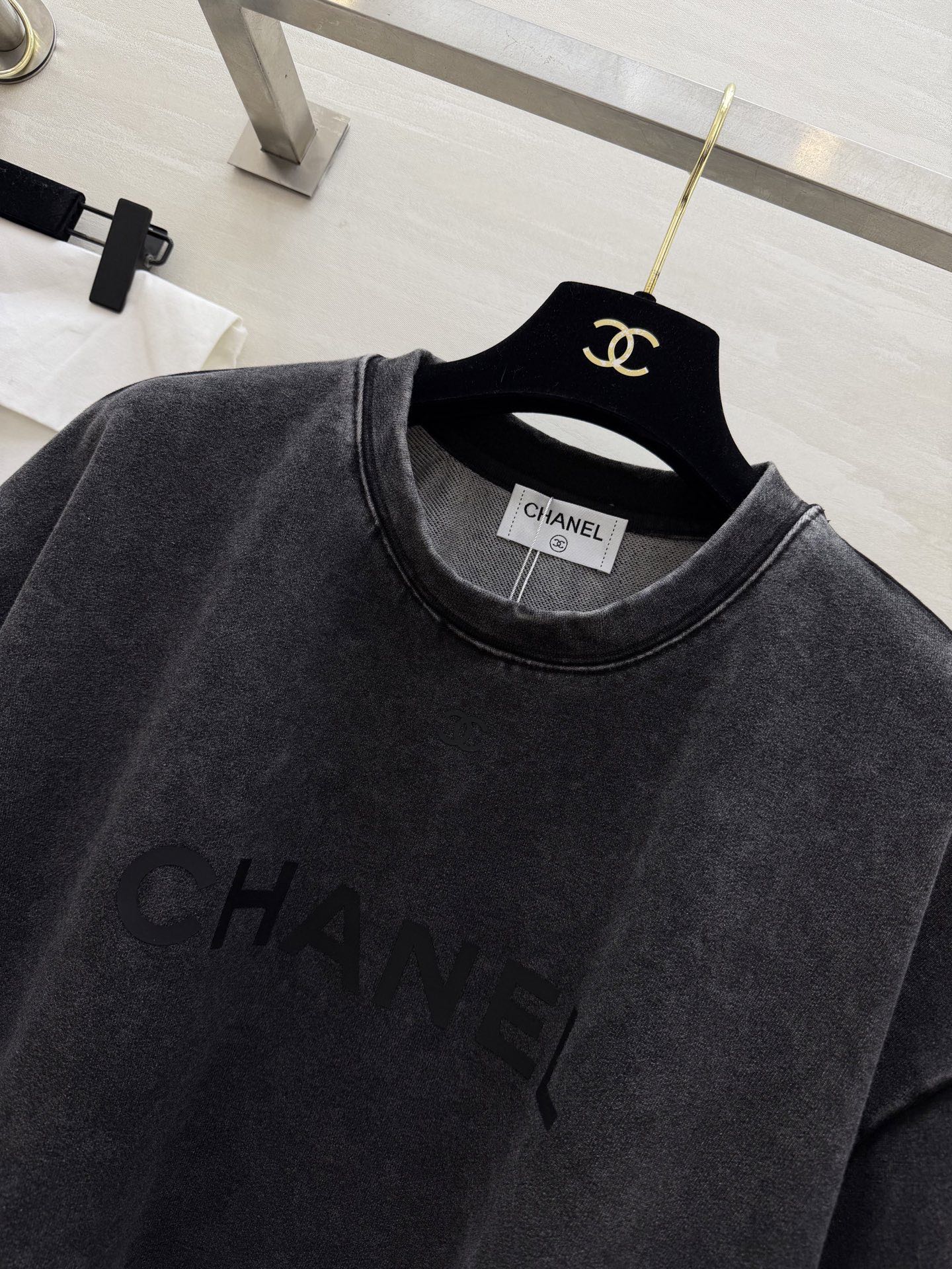 Chanel 2026 Washed T-Shirt Black Cotton 358608