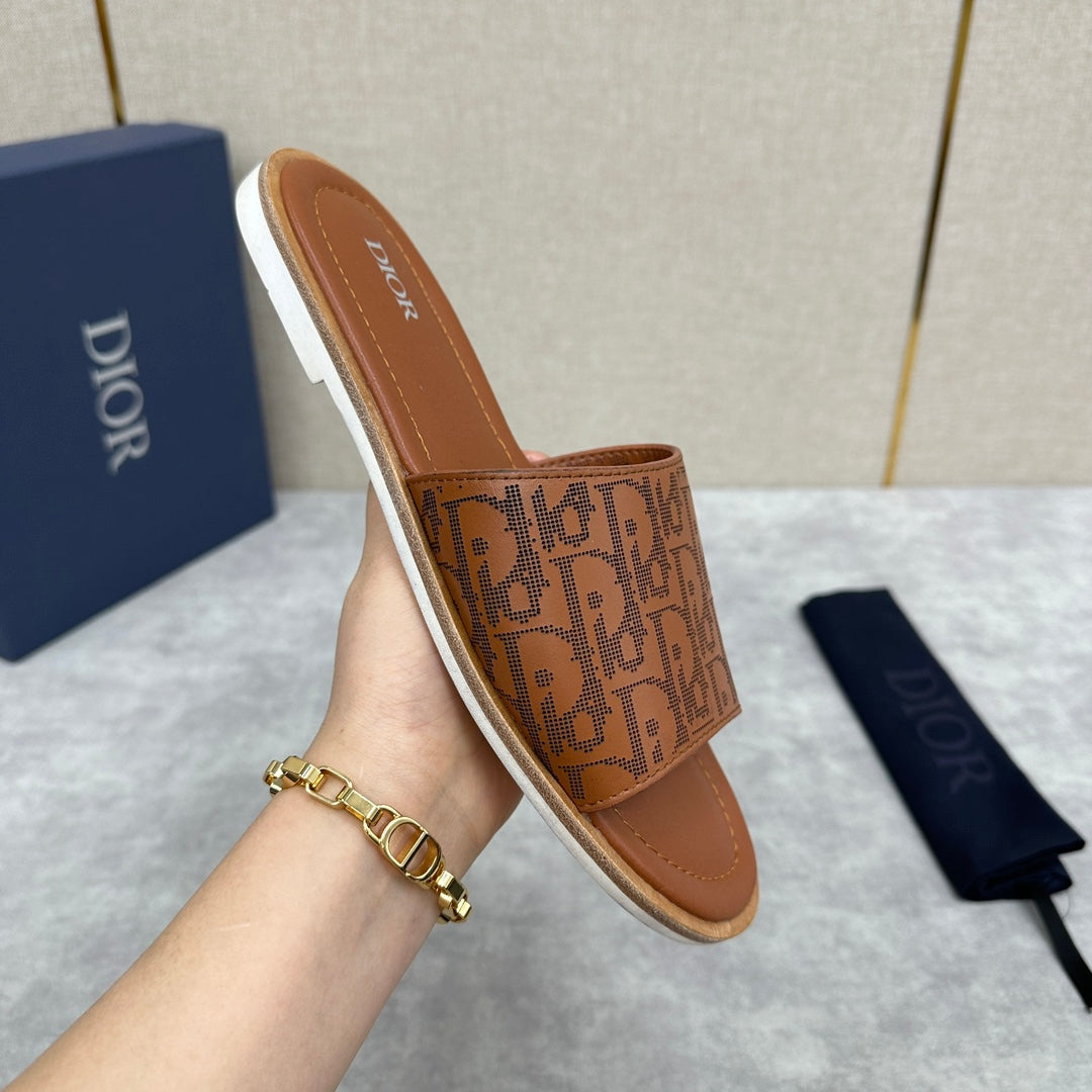 CD SLIDE SANDAL CIDER CALFSKIN
