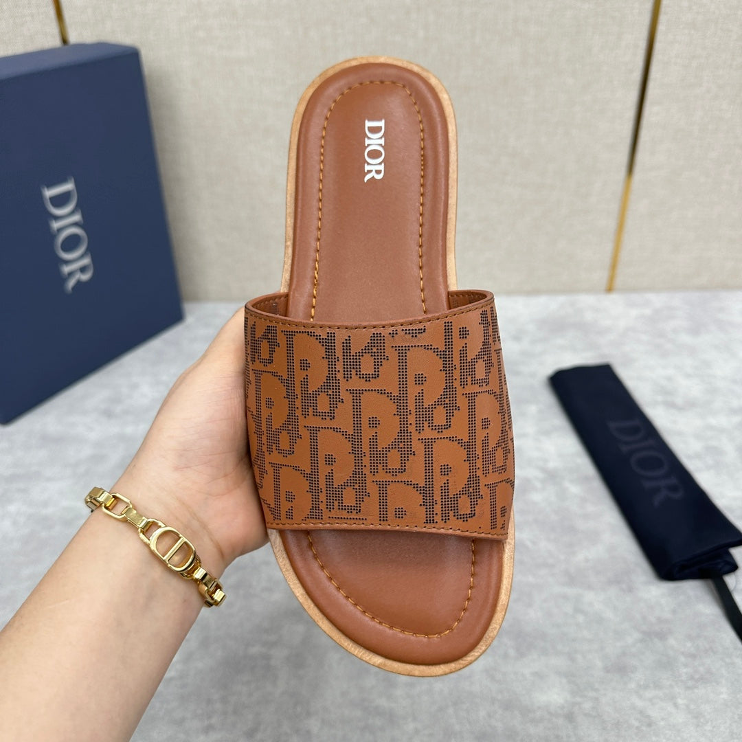 CD SLIDE SANDAL CIDER CALFSKIN