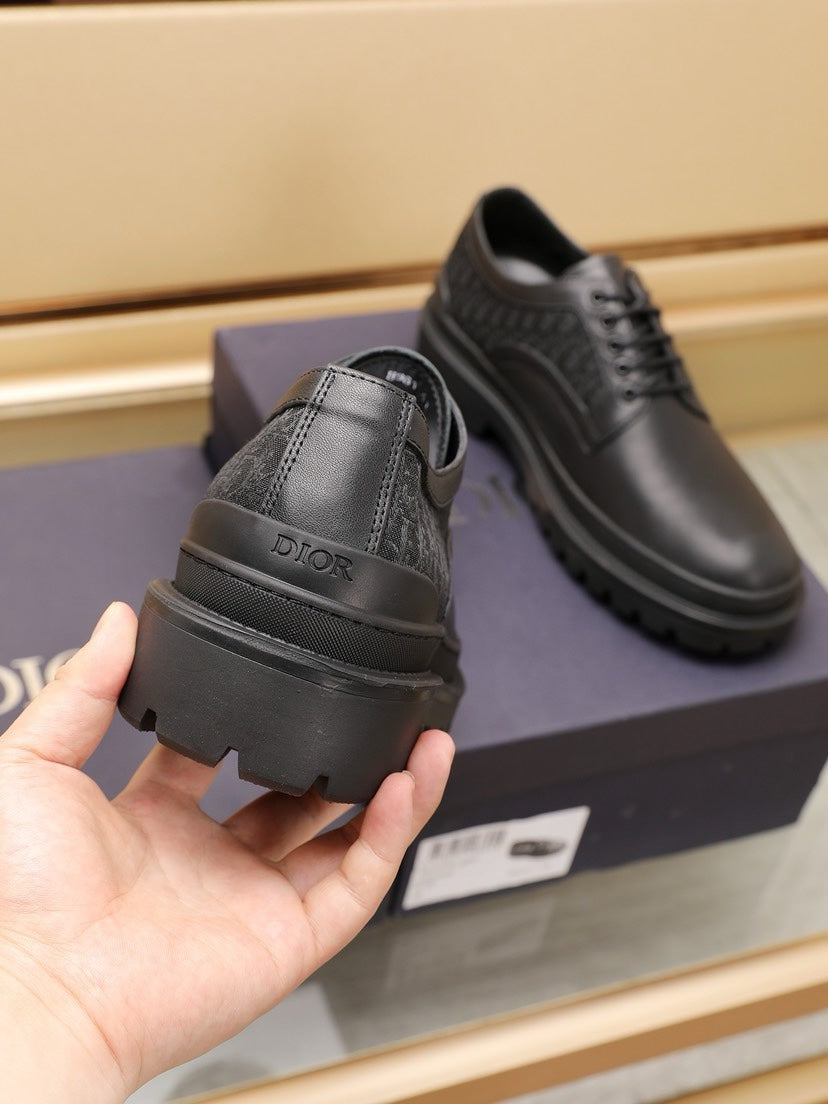 CD EXPLORER DERBY SHOE BLACK CALFSKIN JACQUARD