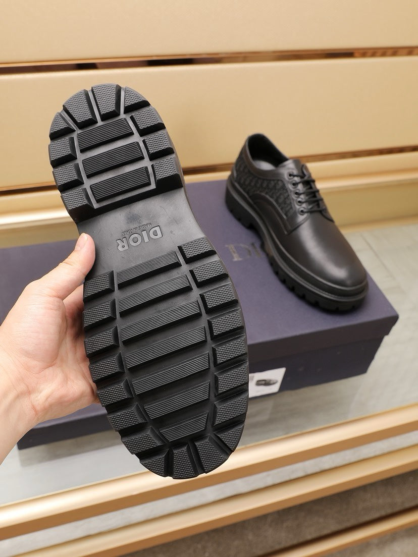CD EXPLORER DERBY SHOE BLACK CALFSKIN JACQUARD