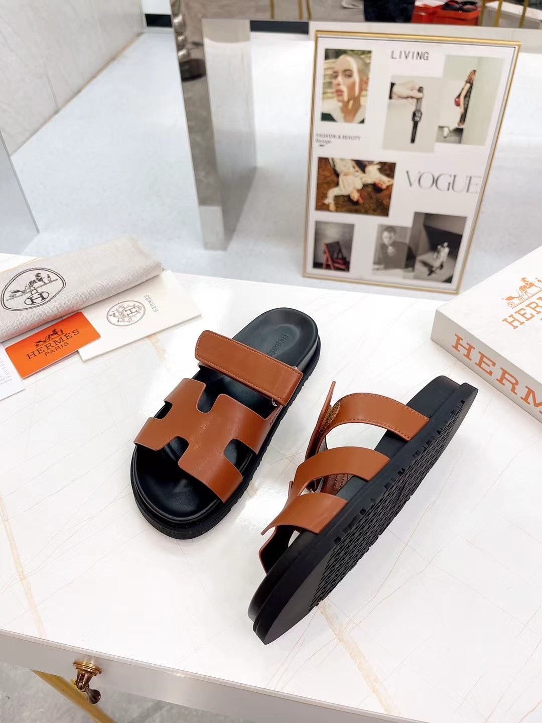 HM 2025 Chypre Sandals Brown Cowhide 294381