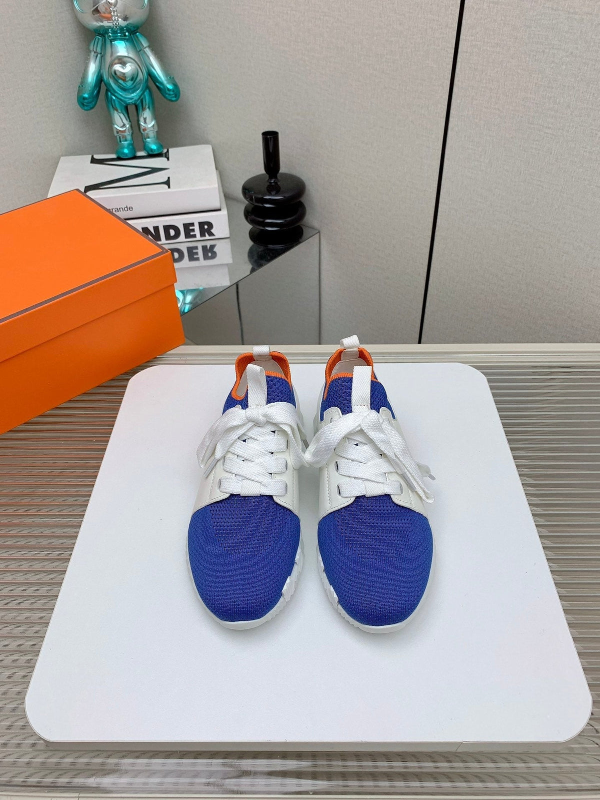 HM Depart Slip-on Sneaker In Blue Woven Fabric 106339