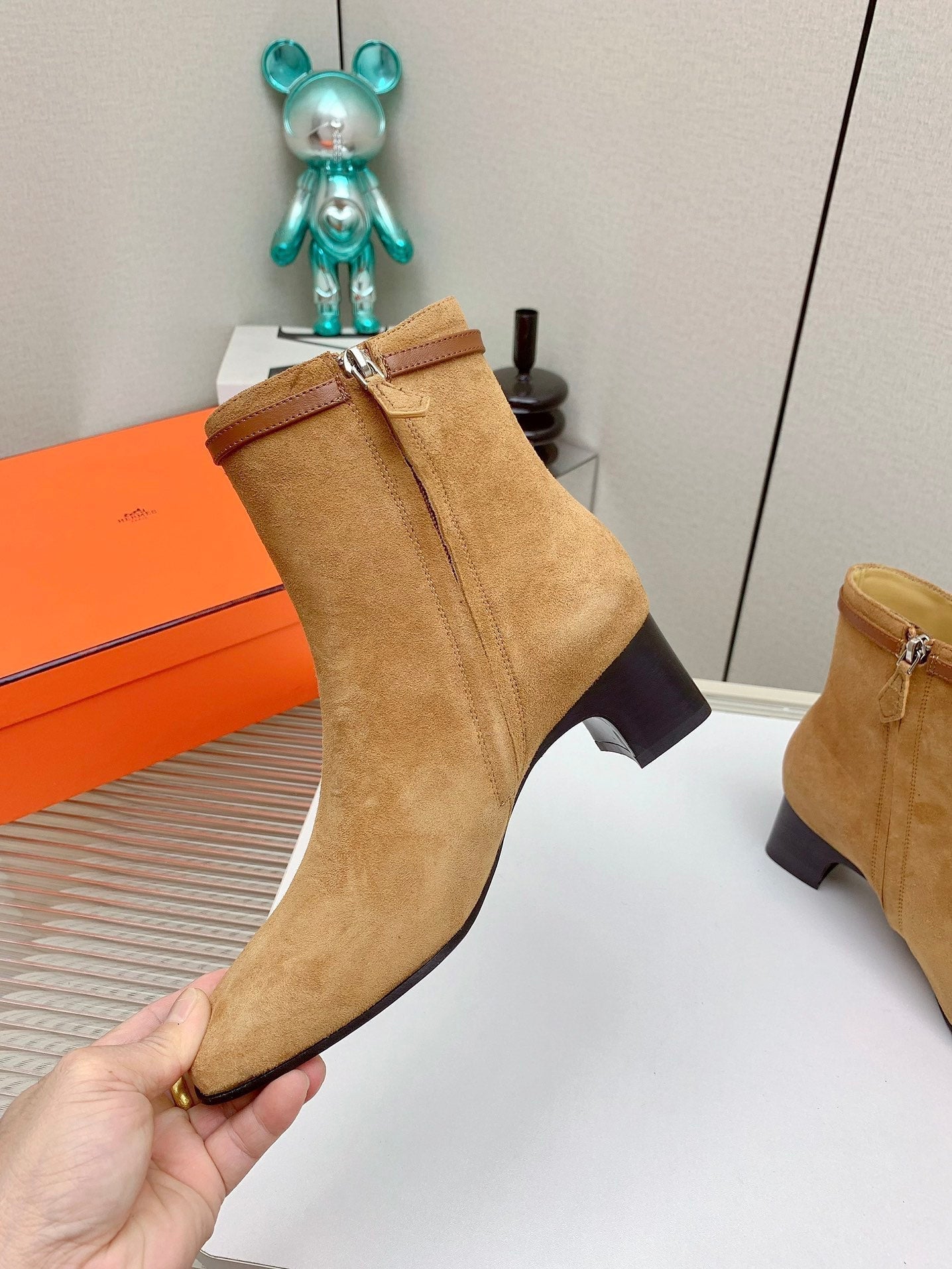 HM Hommage Ankle Boot Light Brown Suede 971357