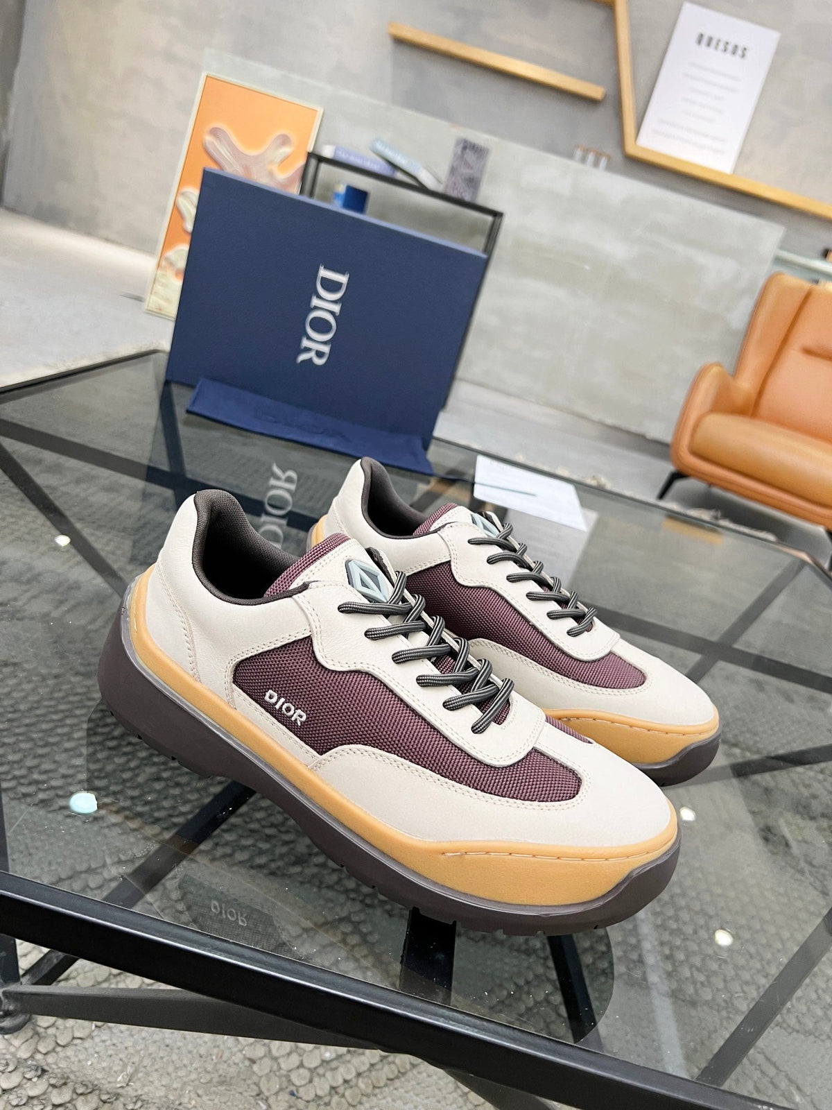 CD DEAN SNEAKER WHITE CALFSKIN