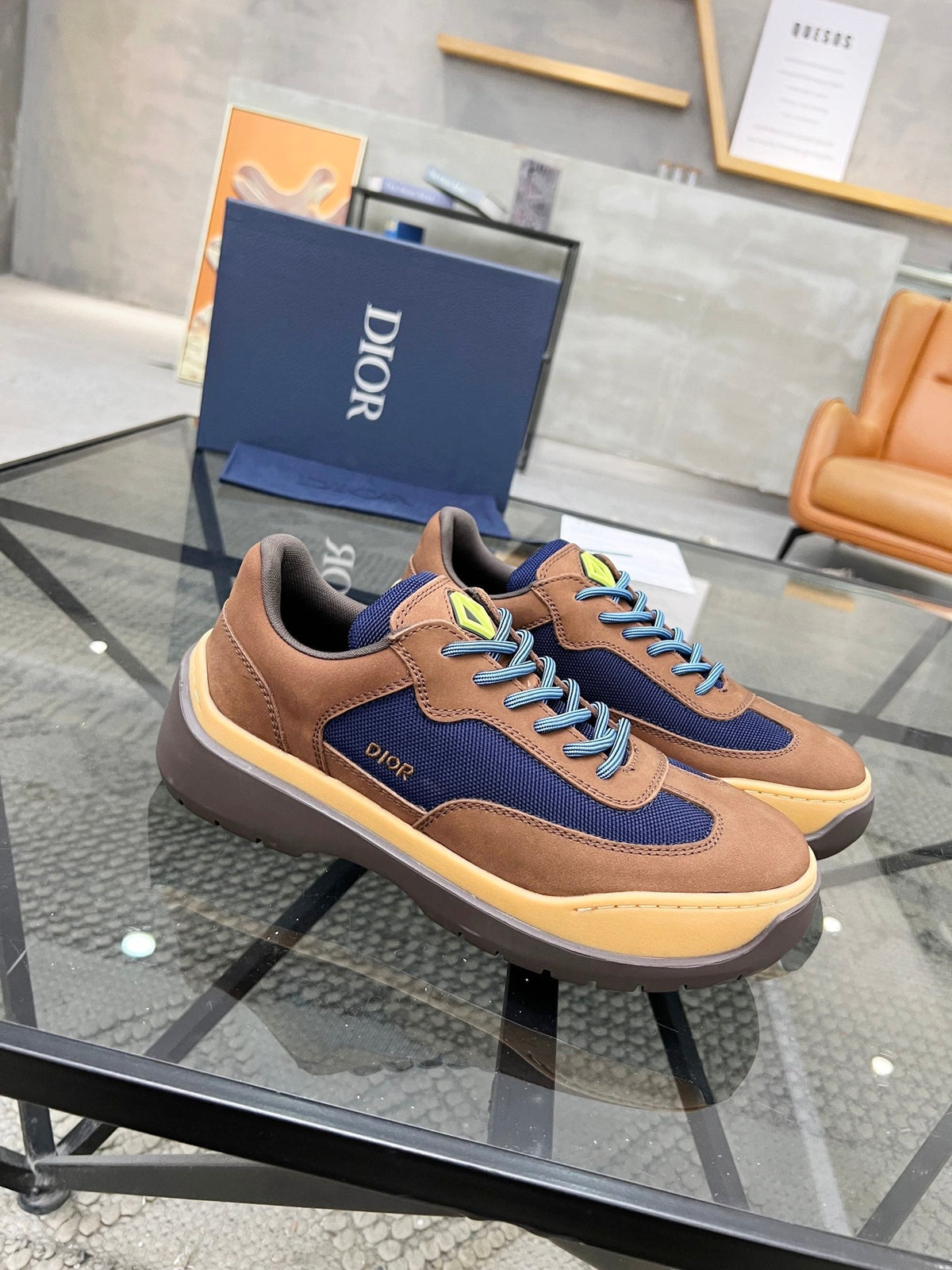 CD DEAN SNEAKER BROWN CALFSKIN