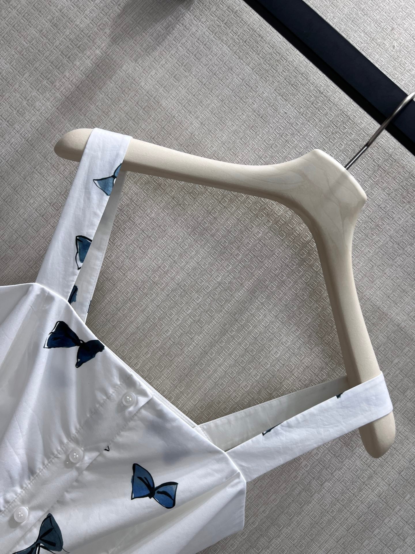 Dior 2026 Spaghetti Straps Dress White Blue Cotton 400591
