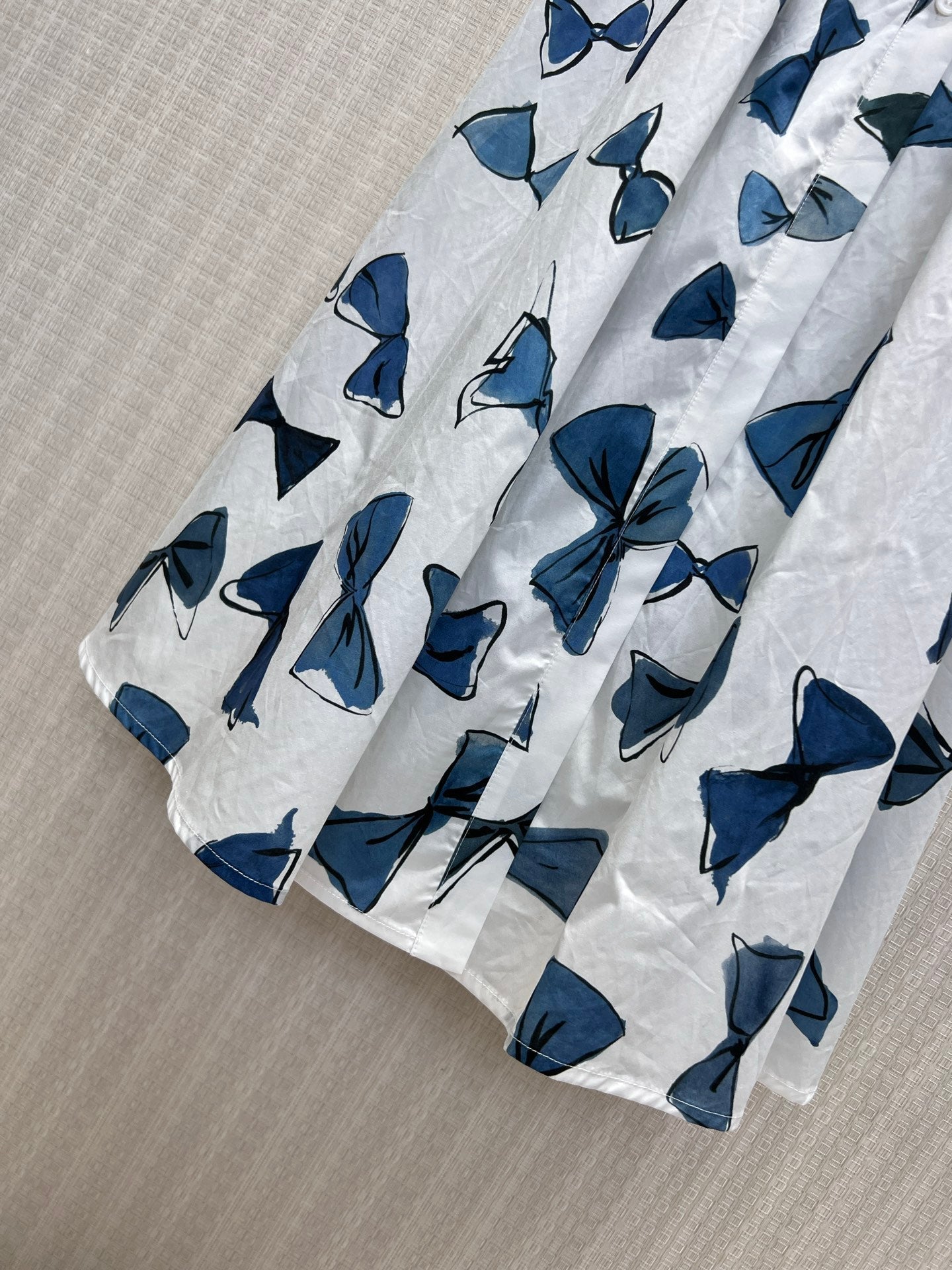 Dior 2026 Spaghetti Straps Dress White Blue Cotton 400591