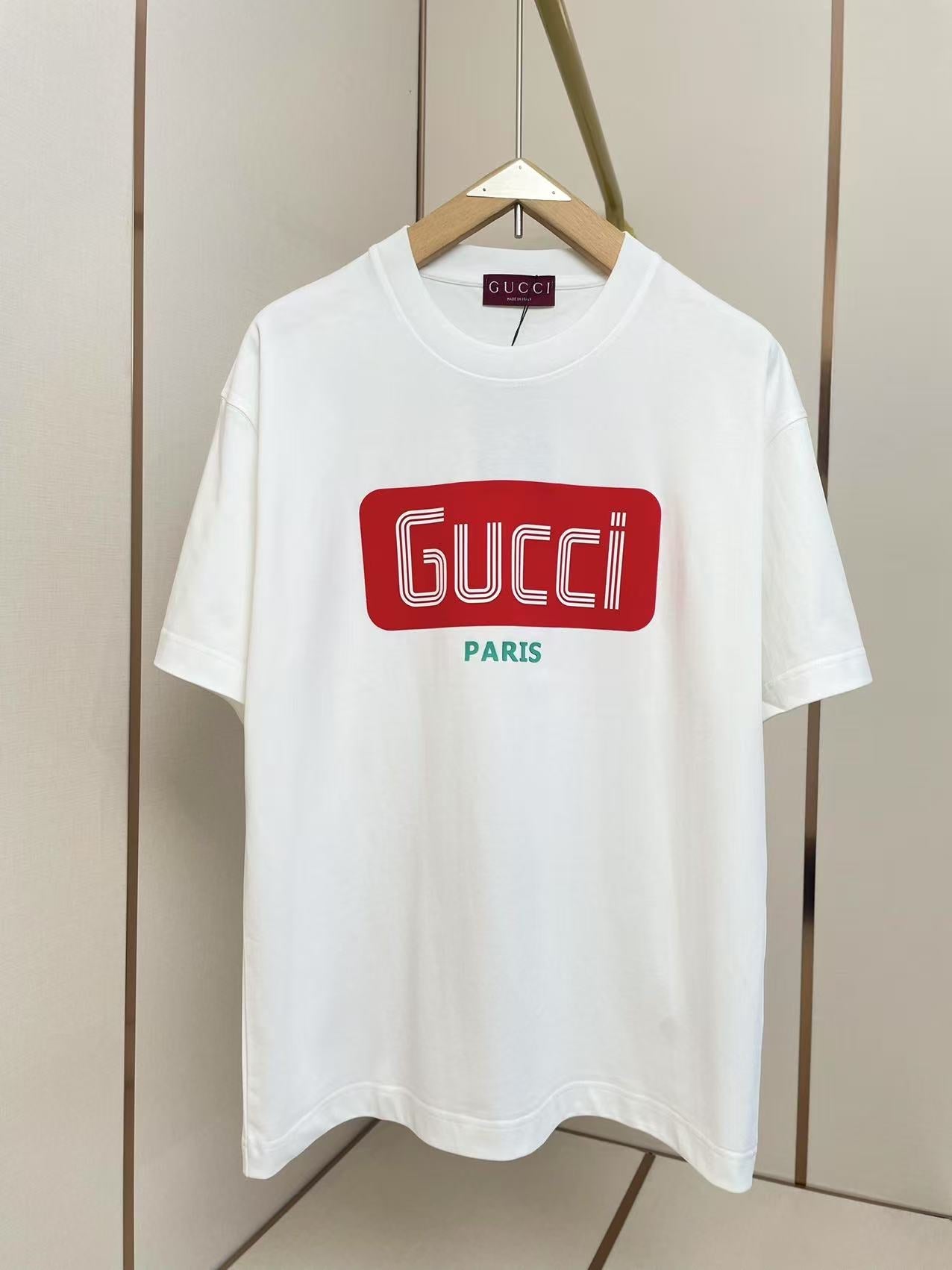 GC 2026 Men's 3D Letter T-Shirt Cotton Fabric 699240
