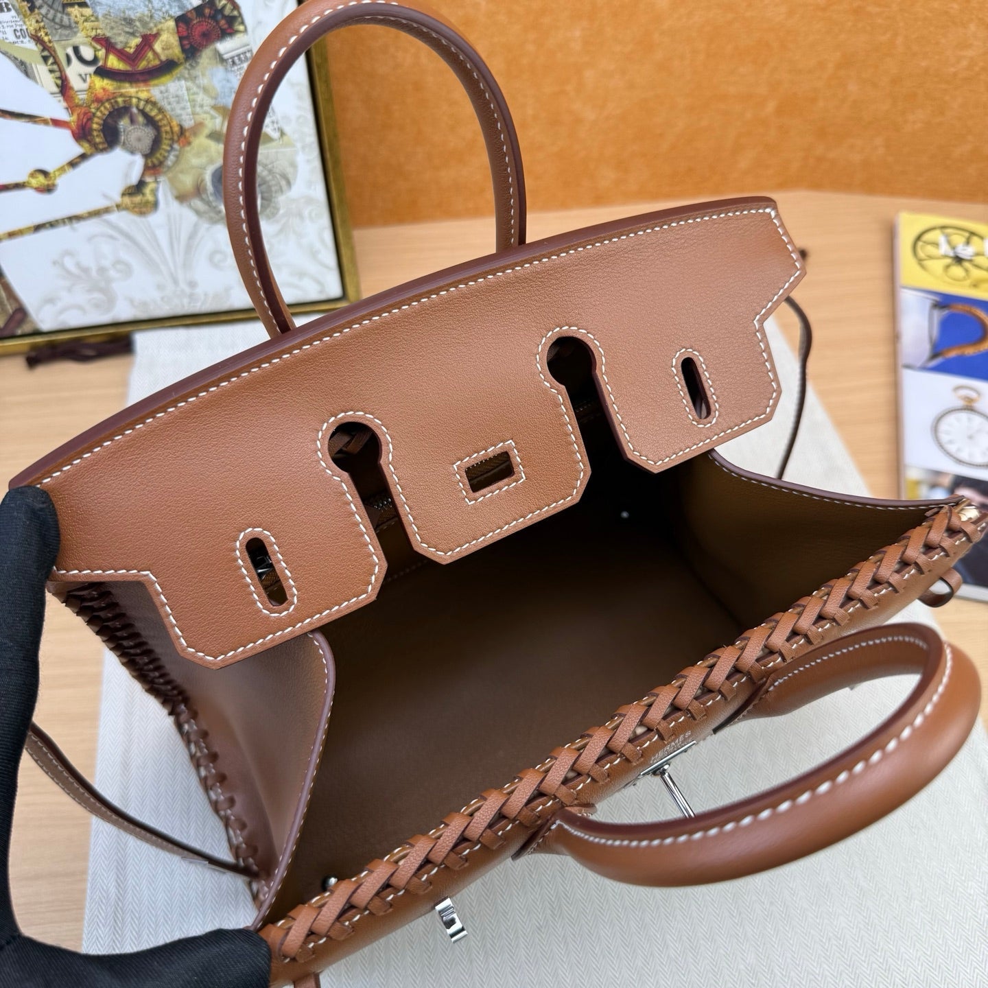Hermes 2026 Birkin Picnic Bag 25cm Wicker And Swift Leather