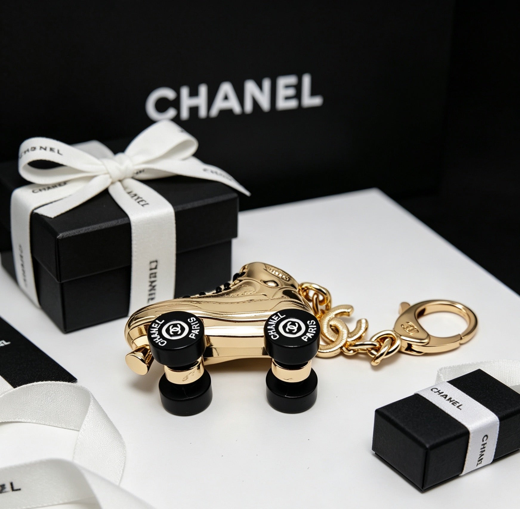 Chanel Gold Roller Skate Charm