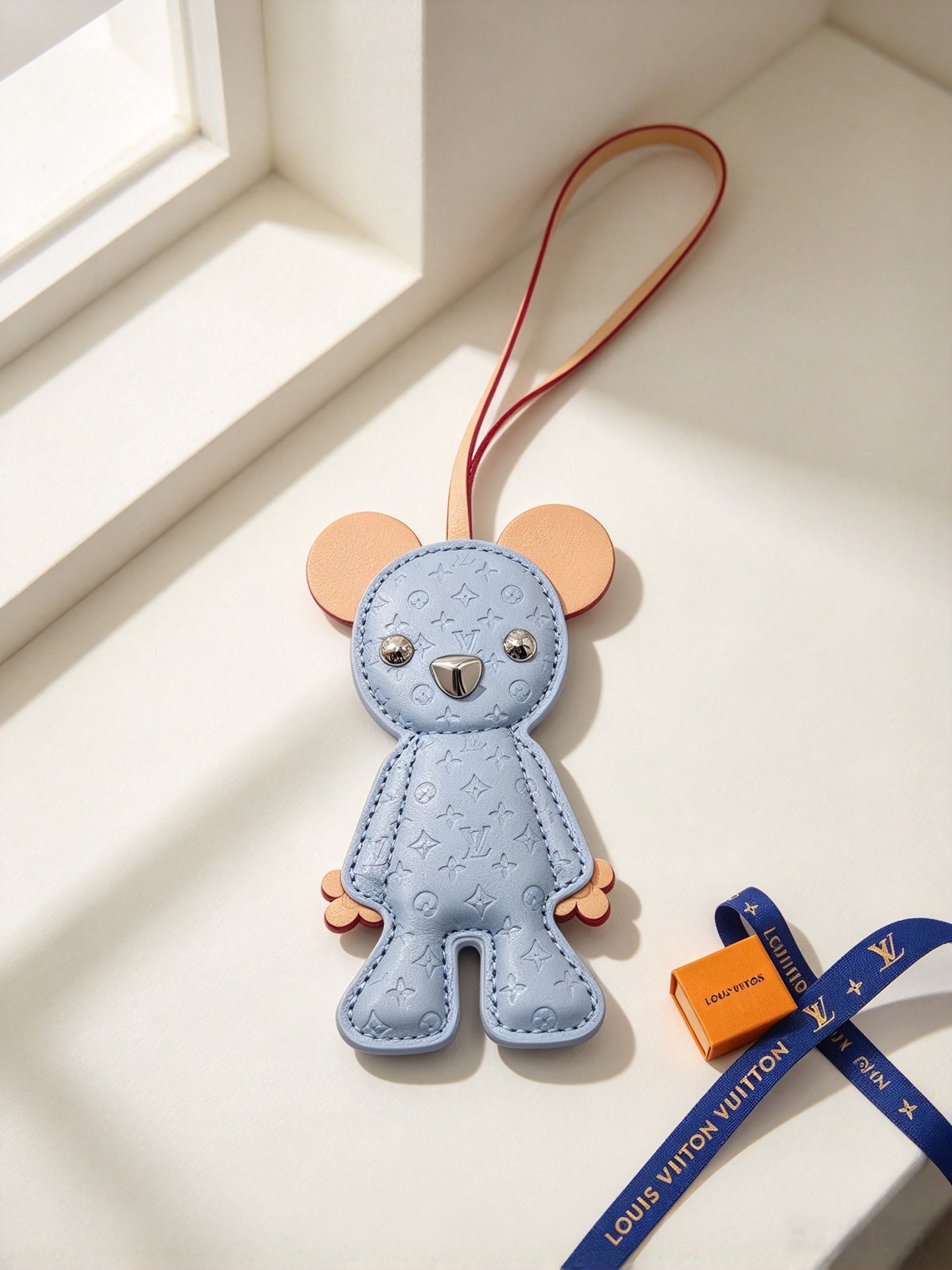 LV Cute Bear Leather Bag Charm