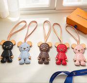 LV Cute Bear Leather Bag Charm