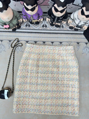 CC Skirt Pink Blue Cotton Polyamide 237356