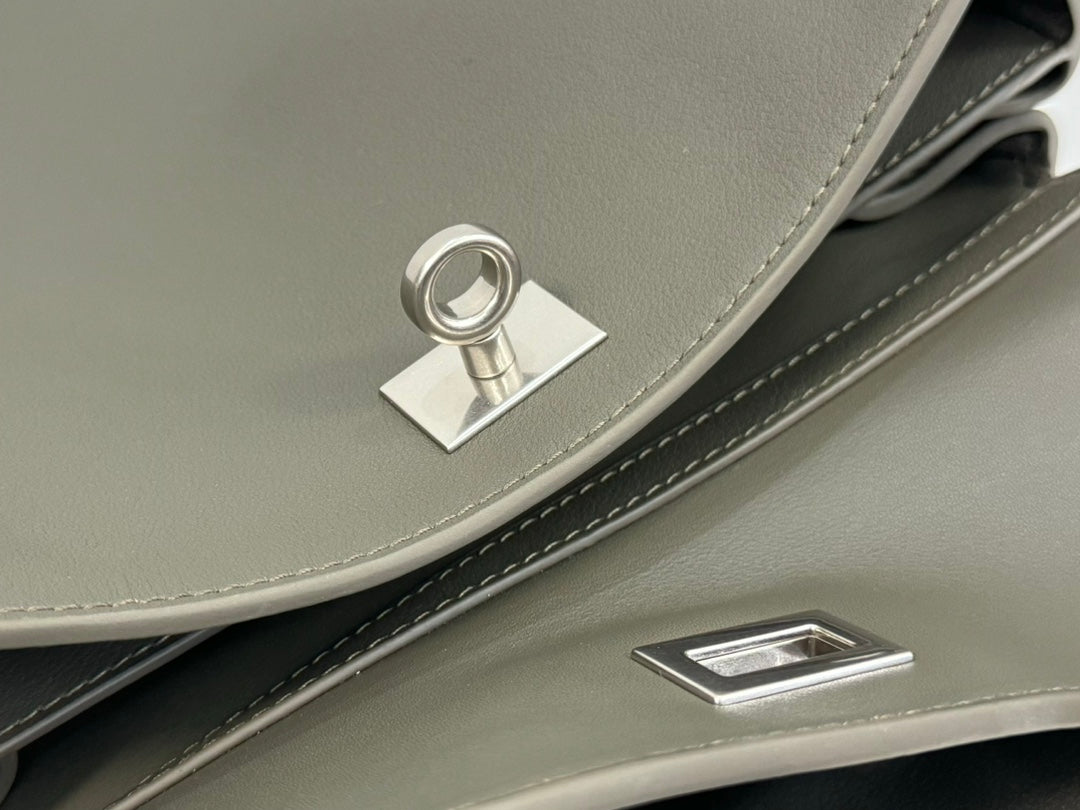 Balenciaga Small Rodeo Bag 29 Olive Green Calfskin Sliver Hardware