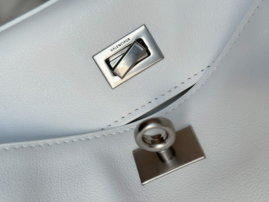 Balenciaga Small Bag 29 White Calfskin Sliver Hardware
