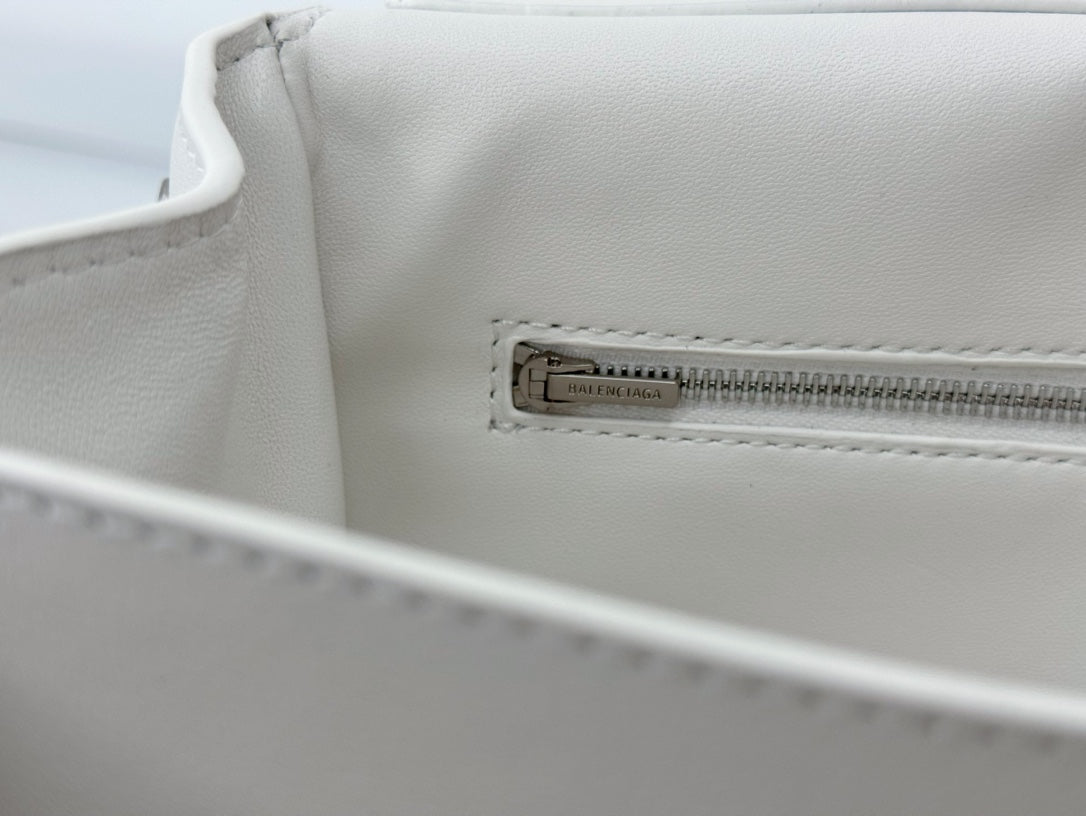 Balenciaga Small Bag 29 White Calfskin Sliver Hardware