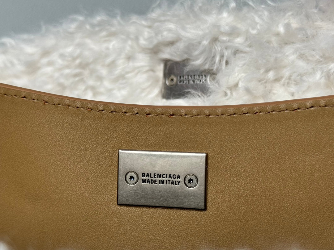 Balenciaga Small Rodeo Bag 29 Brown Suede Sliver Hardware