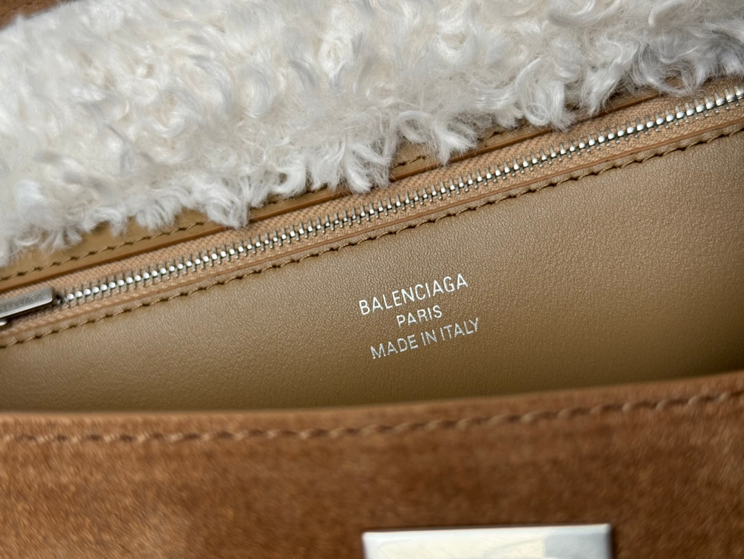 Balenciaga Small Rodeo Bag 29 Brown Suede Sliver Hardware
