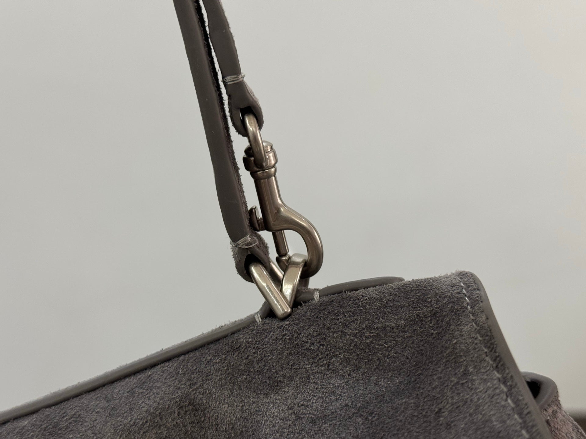 Balenciaga Small Bag 29 Gray Suede Sliver Hardware