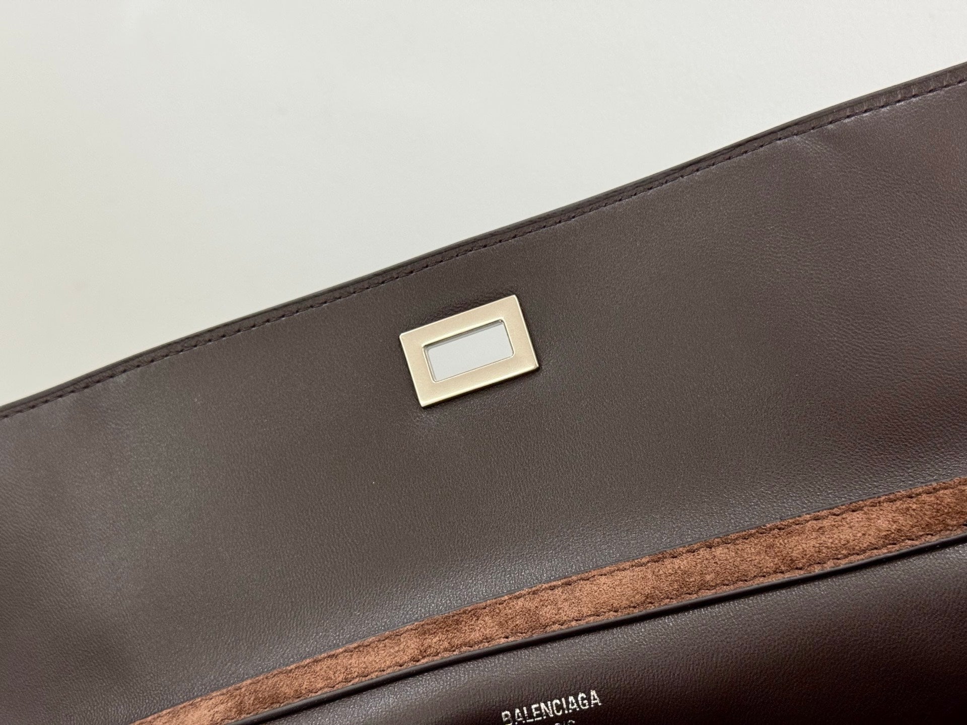 Balenciaga Large Small Bag 29 Coffee Brown Suede Sliver Hardware