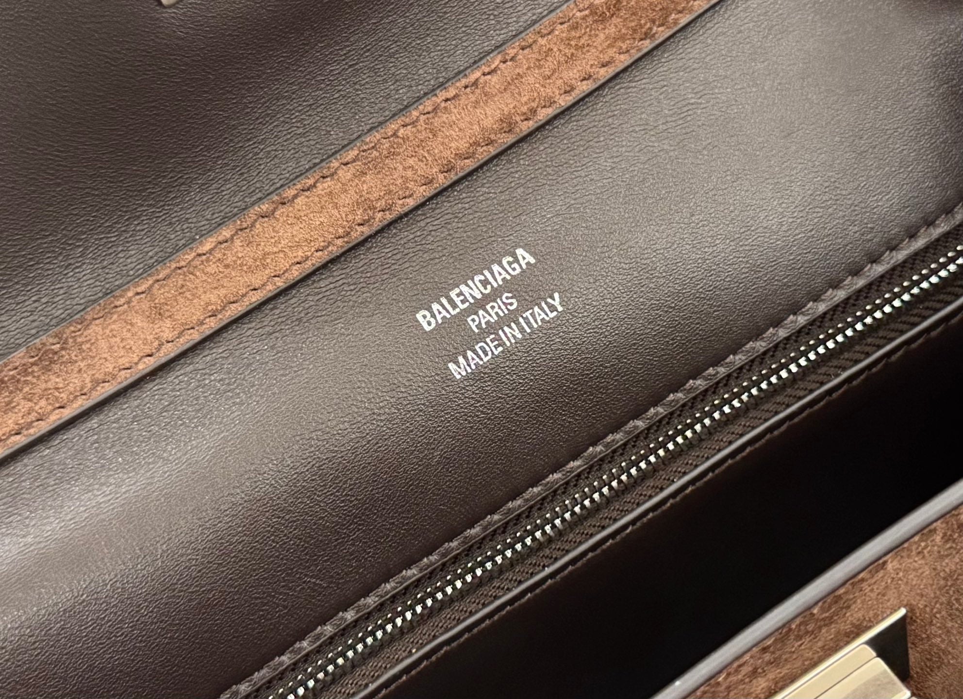 Balenciaga Large Rodeo Bag 40 Coffee Brown Suede Sliver Hardware
