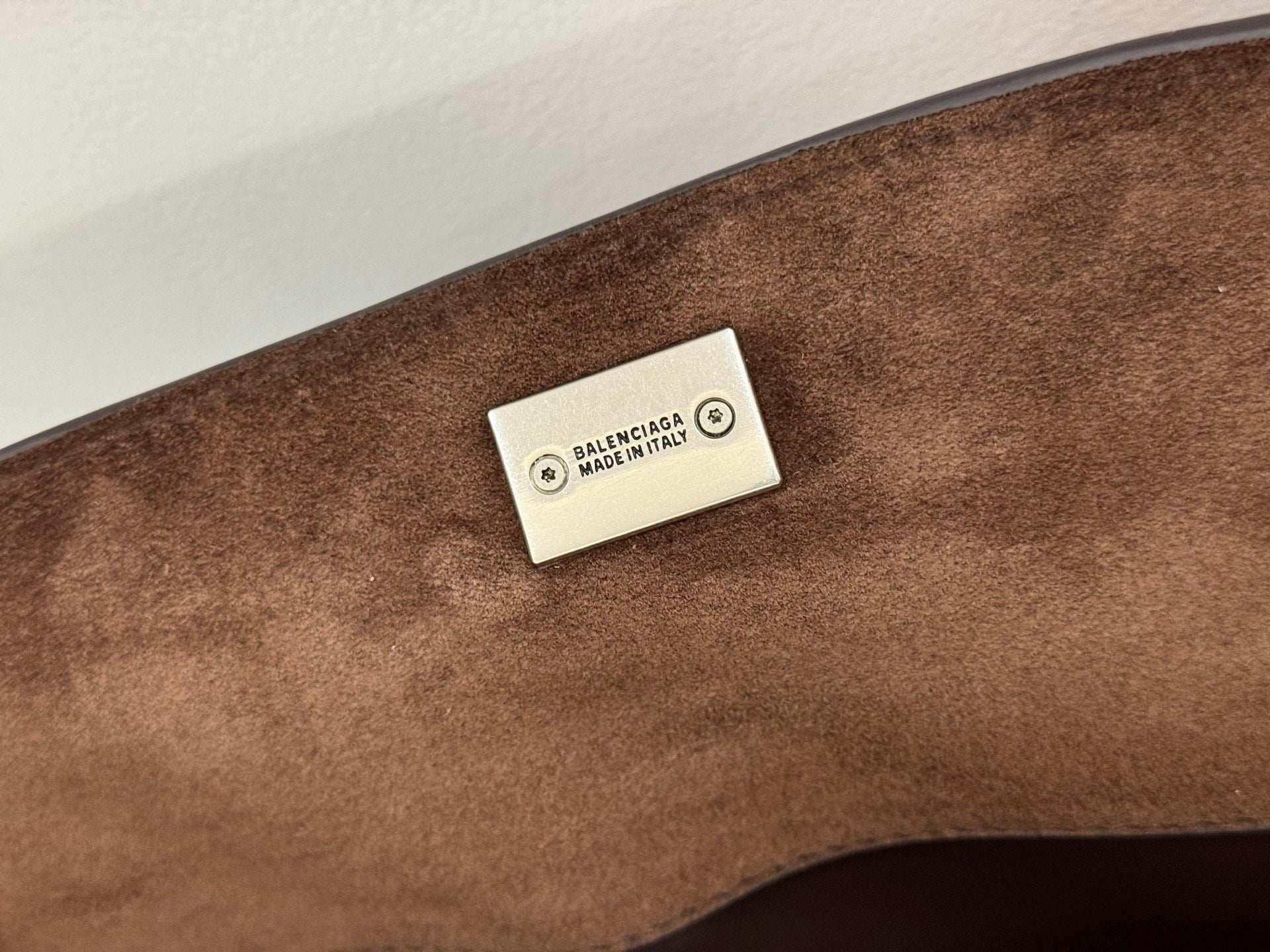 Balenciaga Large Rodeo Bag 40 Coffee Brown Suede Sliver Hardware