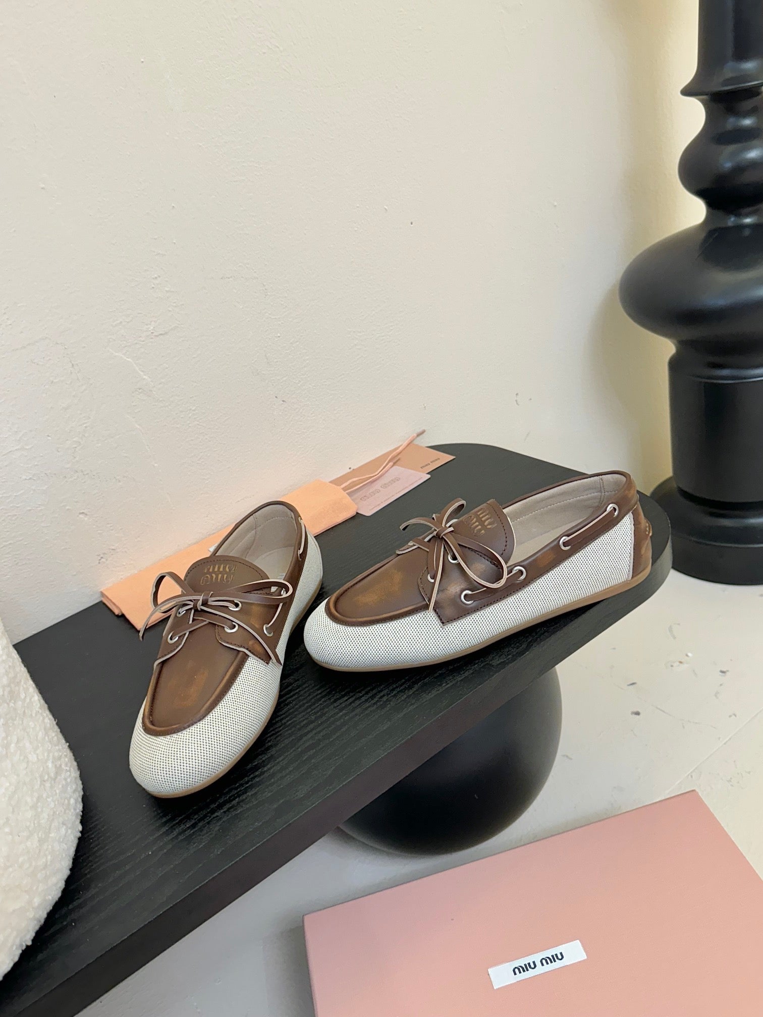 Miu 25C Loafers Brown Leather 235814