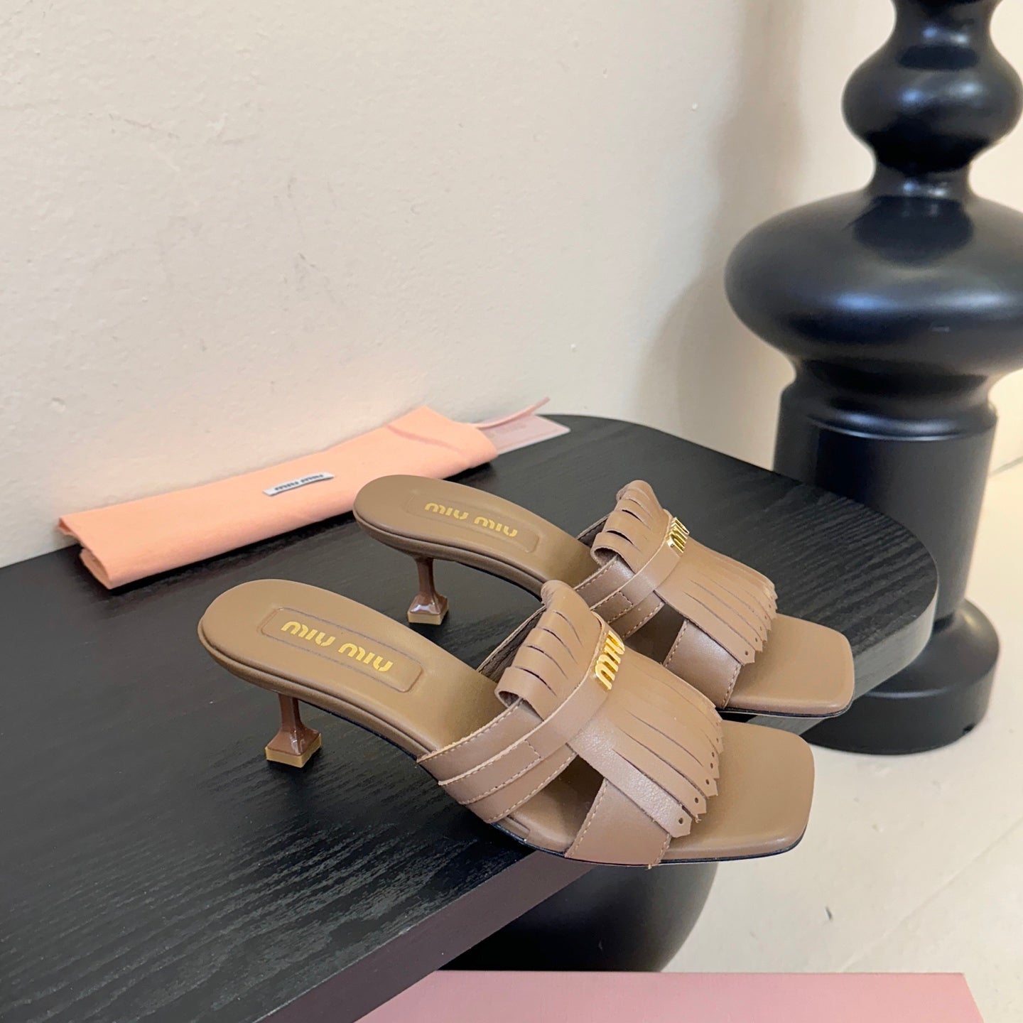 MIU 26ss High Heel Sandals 50 Sheepskin 627358