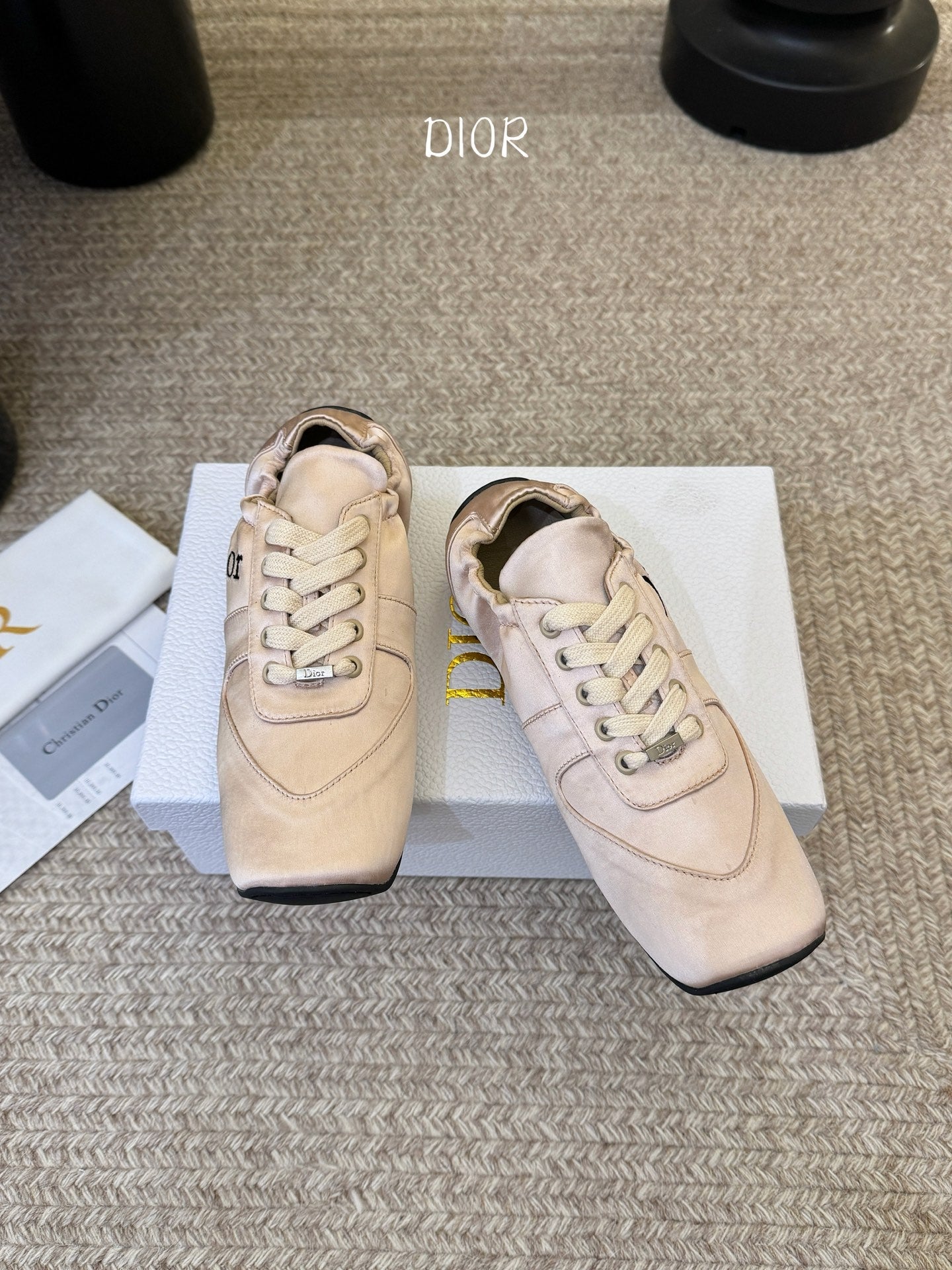CD 26A Square Toe Casual Sneakers Cowhide Fabric