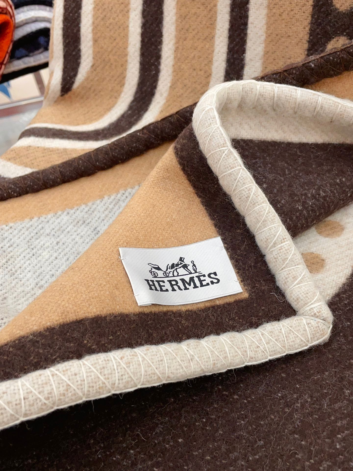 Grand Tralala Blanket Beige Wool Cashmere