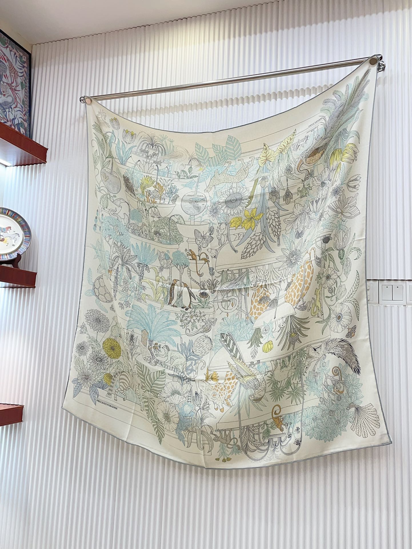 PRECIOUS PARADISE SCARF 135 CM IN COLORFUL CASHMERE AND SILK 379792