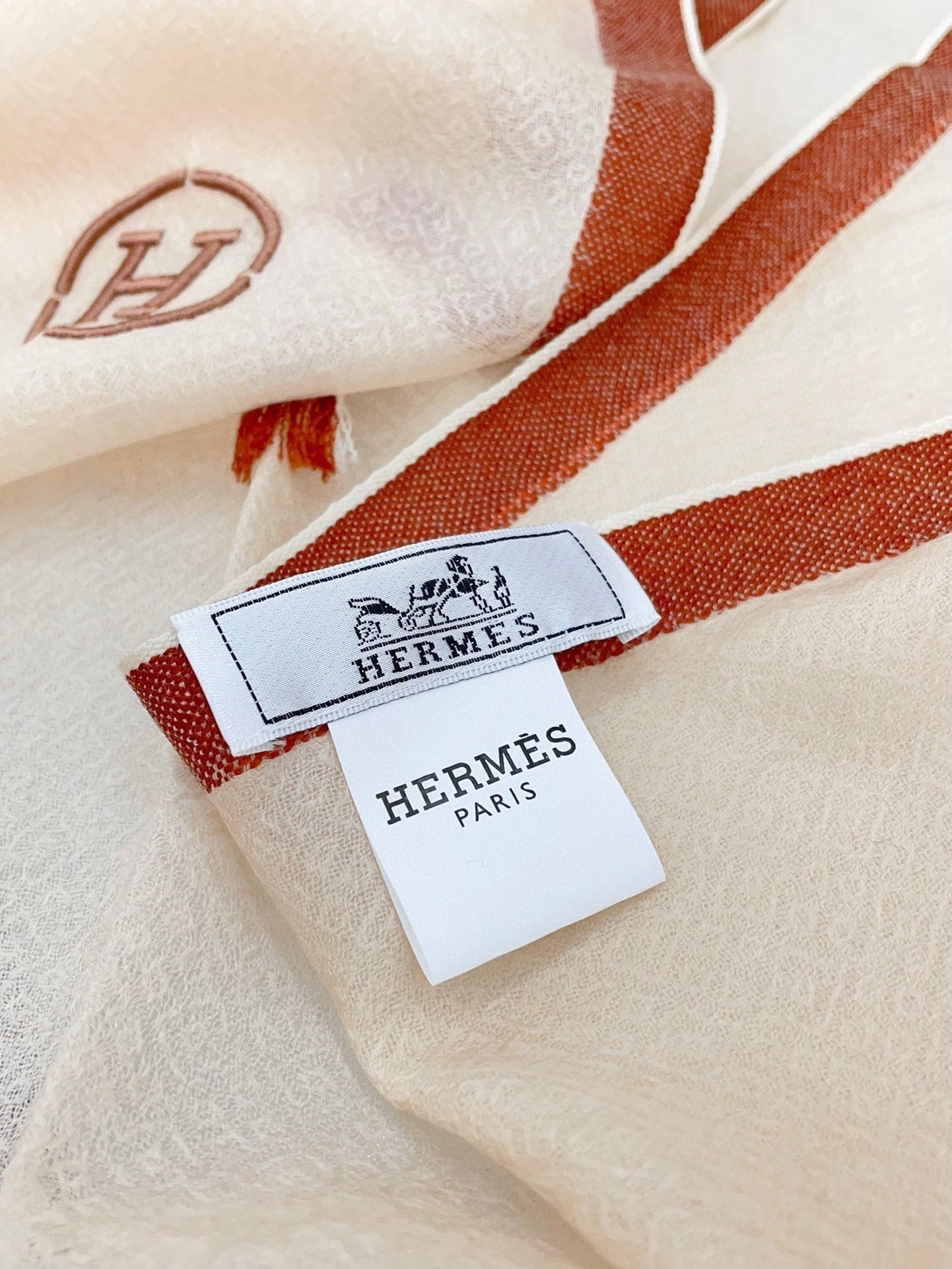 SCARF 180 CM IN BEIGE BISQUE CASHMERE 388145