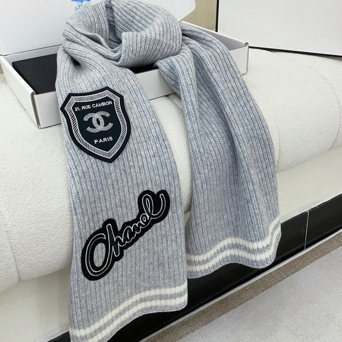 CC Scarf 180 CM In Grey Cashmere 405082