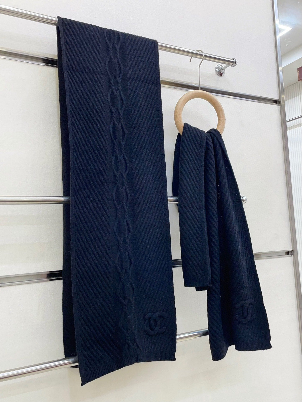 CC Scarf 180 CM In Black Wool 422766