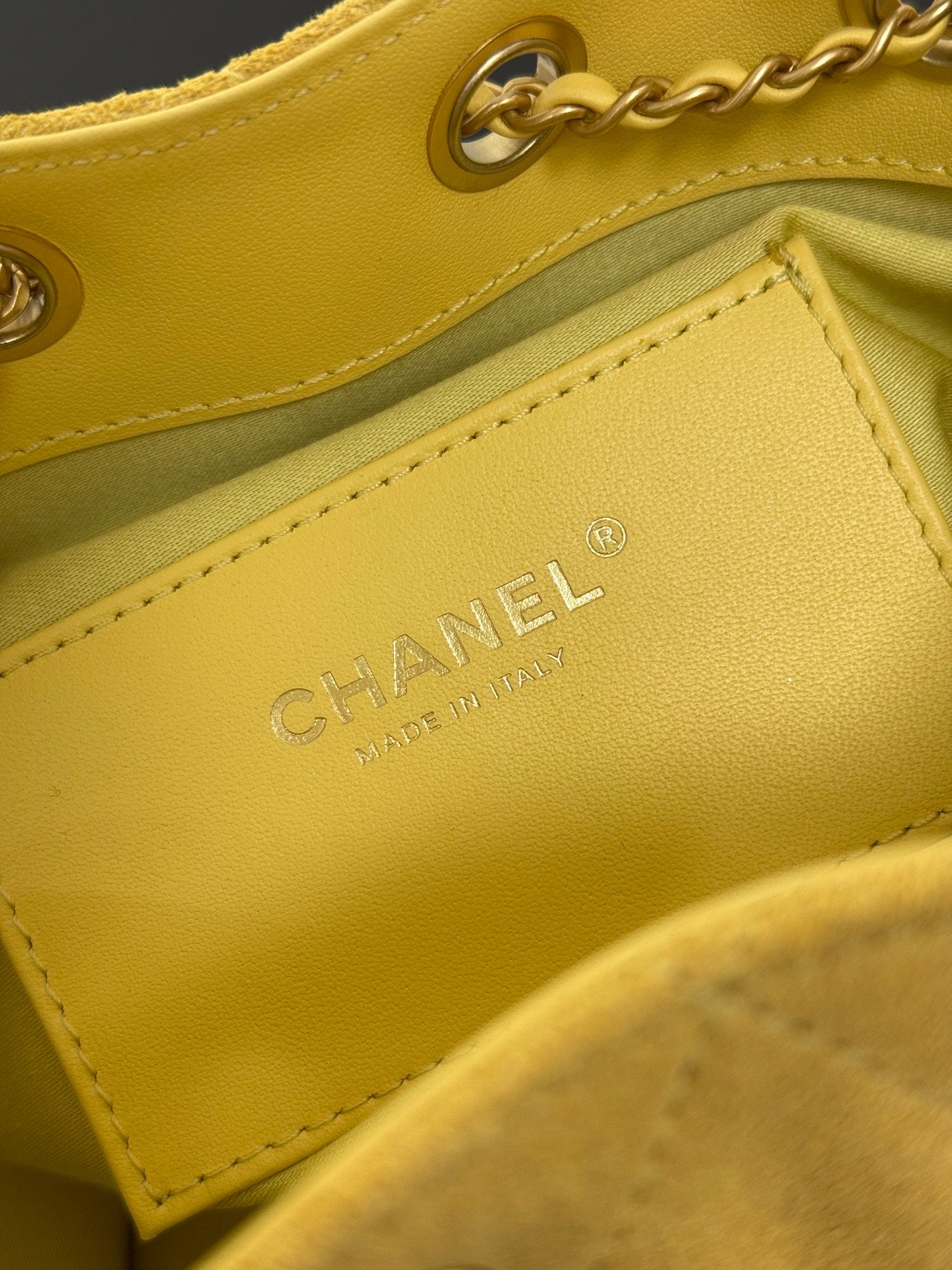 Chanel 2026 Hobo Bag 22cm Yellow Suede