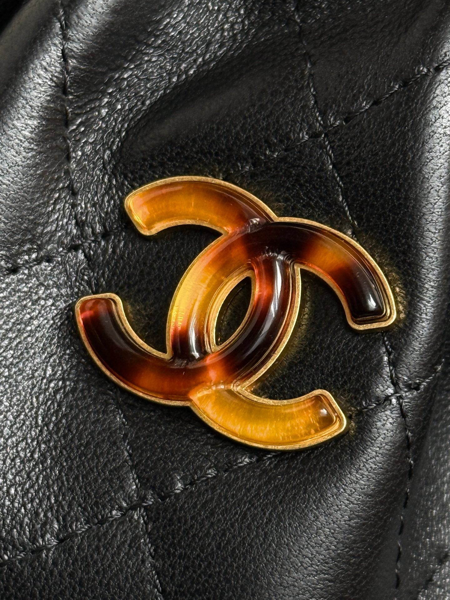 Chanel 26 Tortoiseshell Mini Bag 16 Black Lambskin