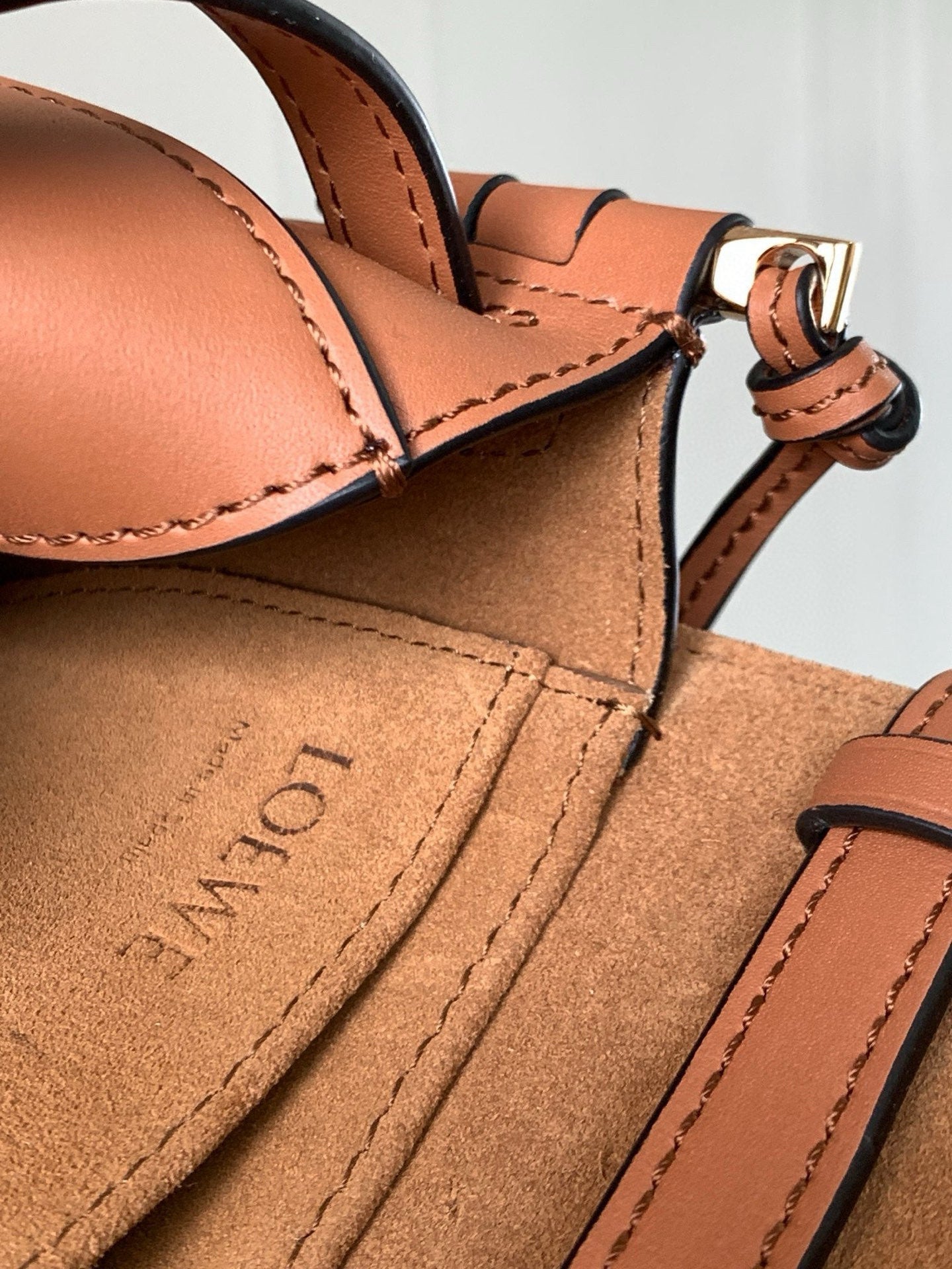 Loewe Saddle Bag 21 Brown Leather 280446