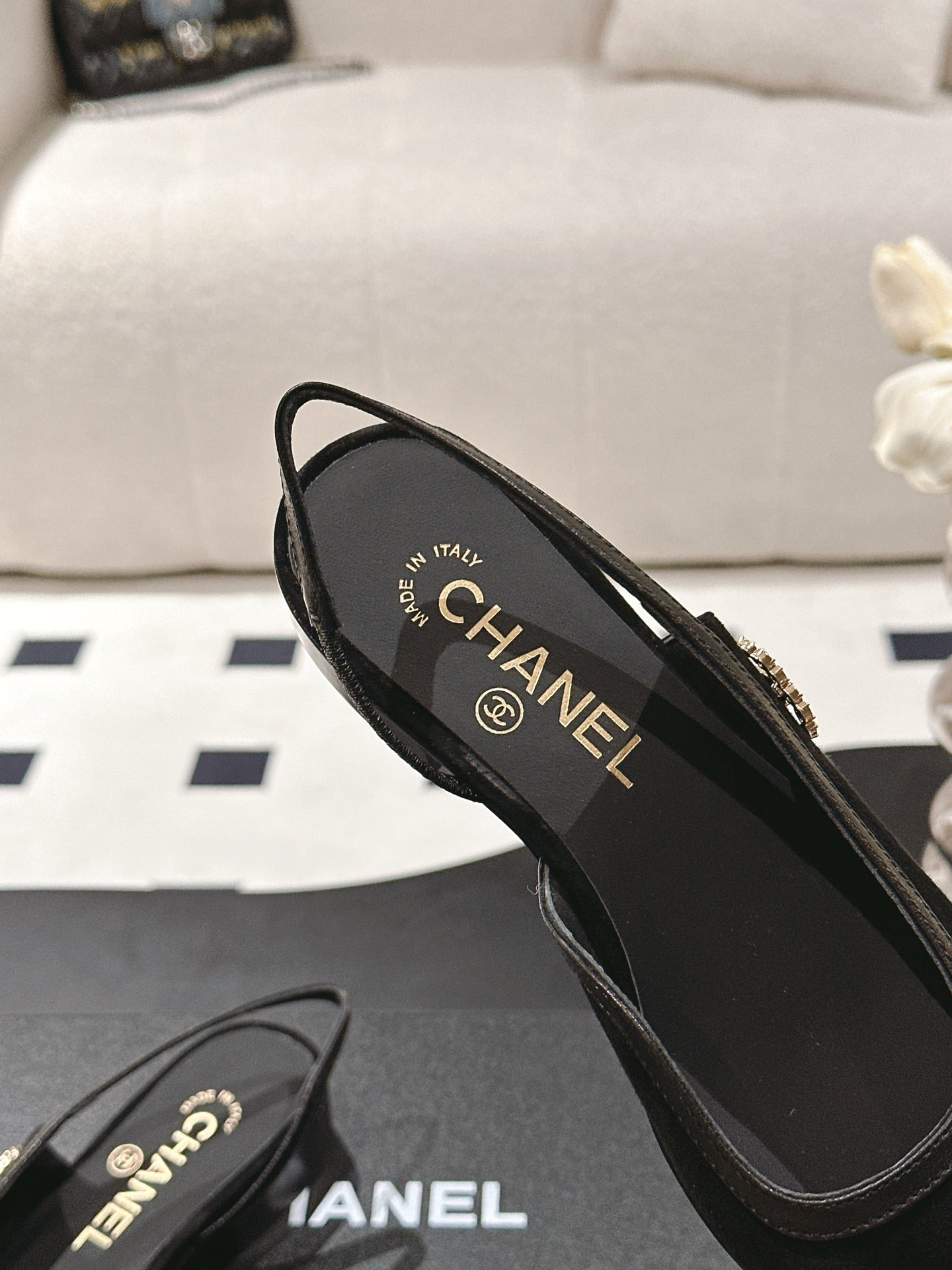 CC Slingback Black Suede 237503