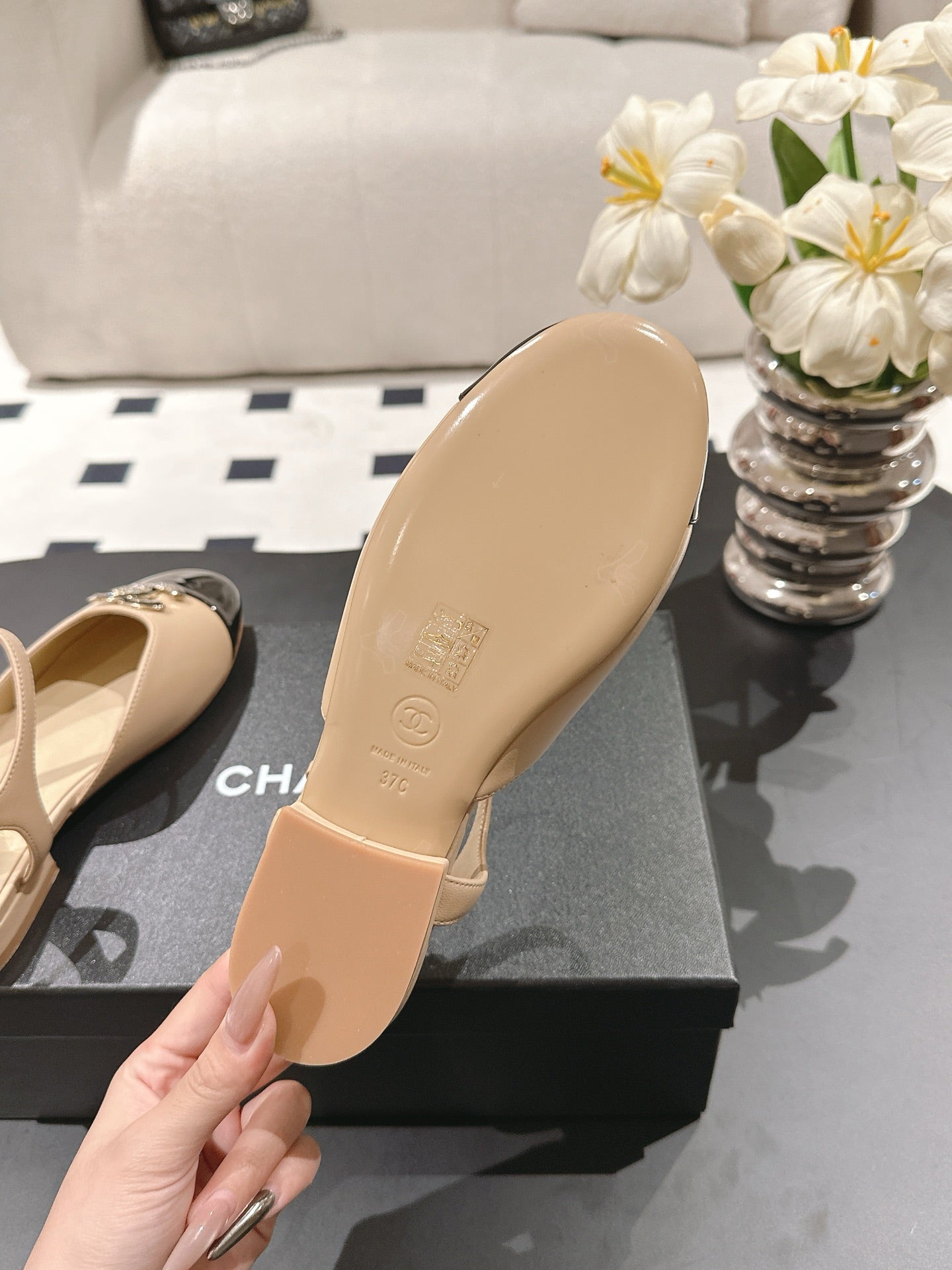 CC Slingback Cream Sheepskin 237516