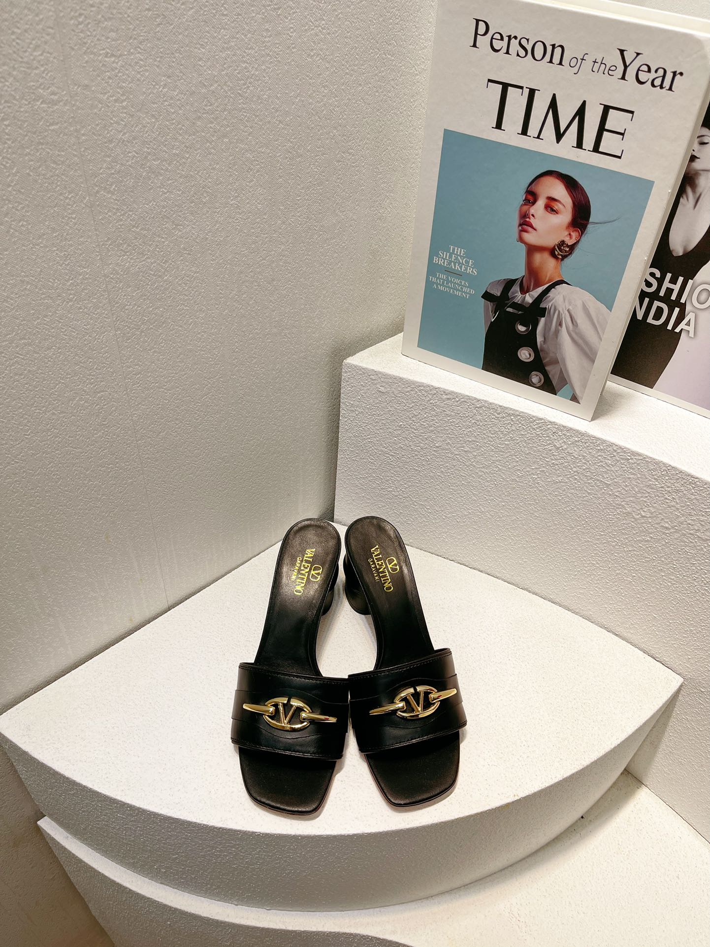 VT Leather Mules Black Cowhide 292867