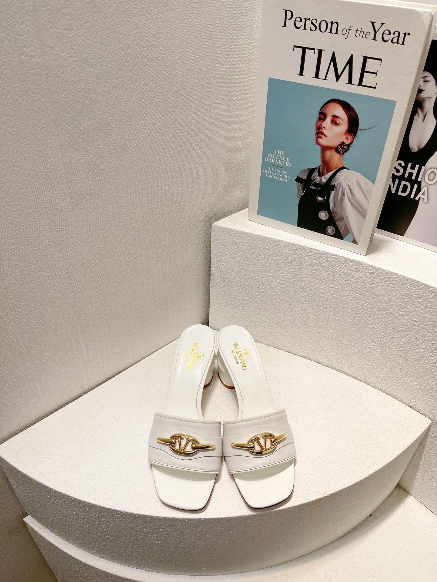 VT Leather Mules White Cowhide 292868