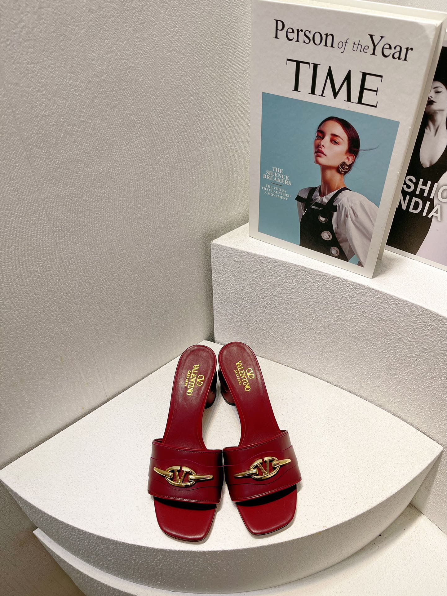 VT Leather Mules Dark Burgundy Cowhide 292870