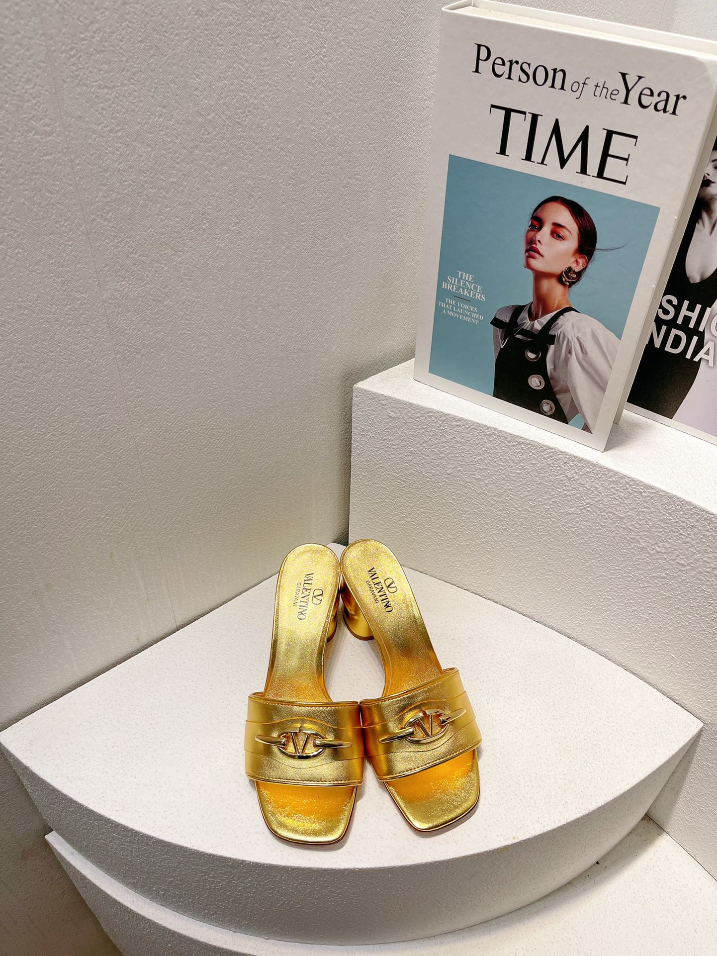 VT Leather Mules Gold Cowhide 292873