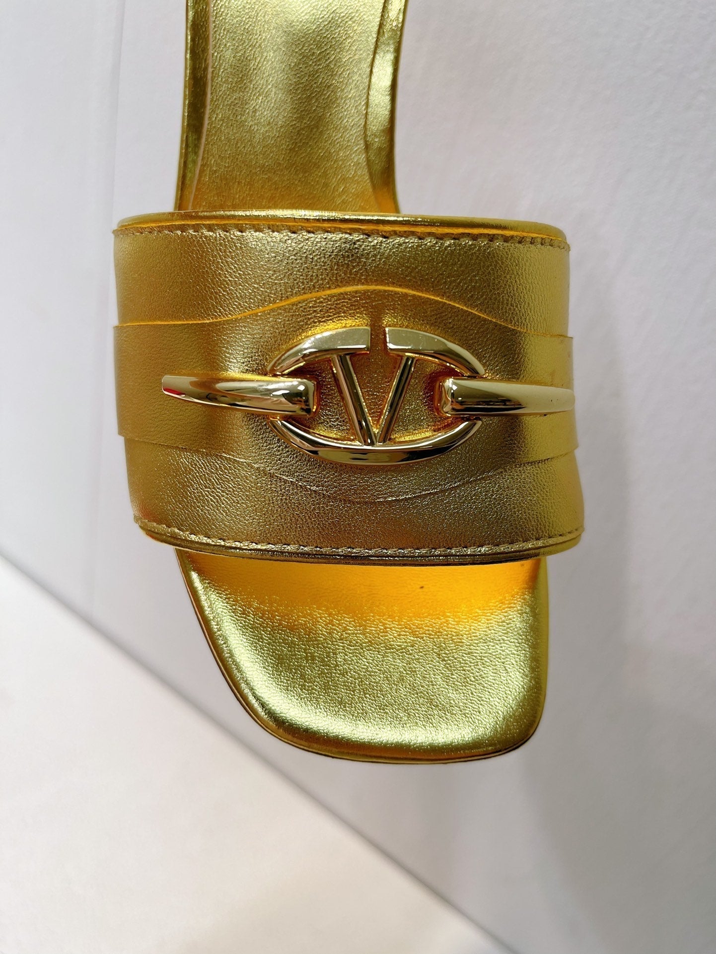 VT Leather Mules Gold Cowhide 292873
