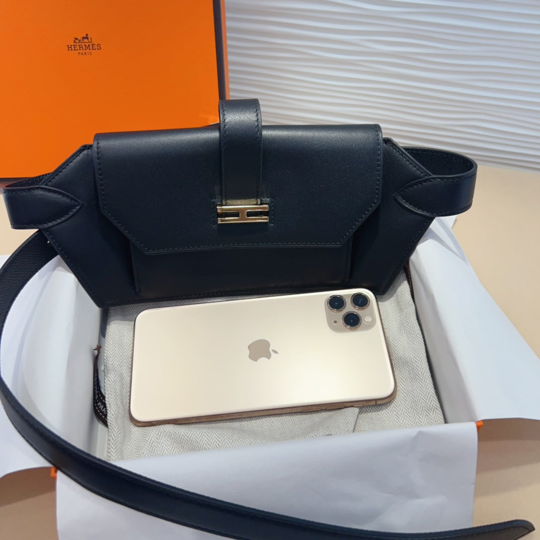 elan pocket 30 belt black bag