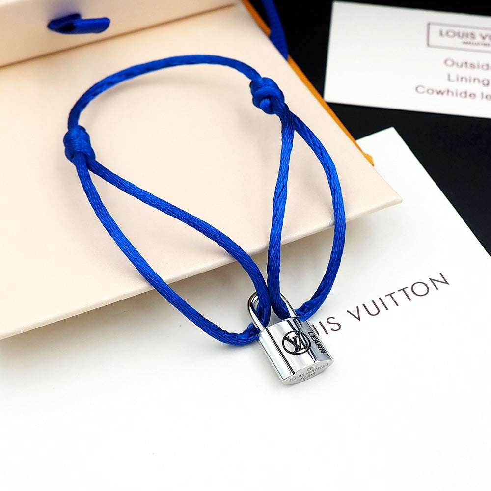 Silver Lockit Bracelet Blue