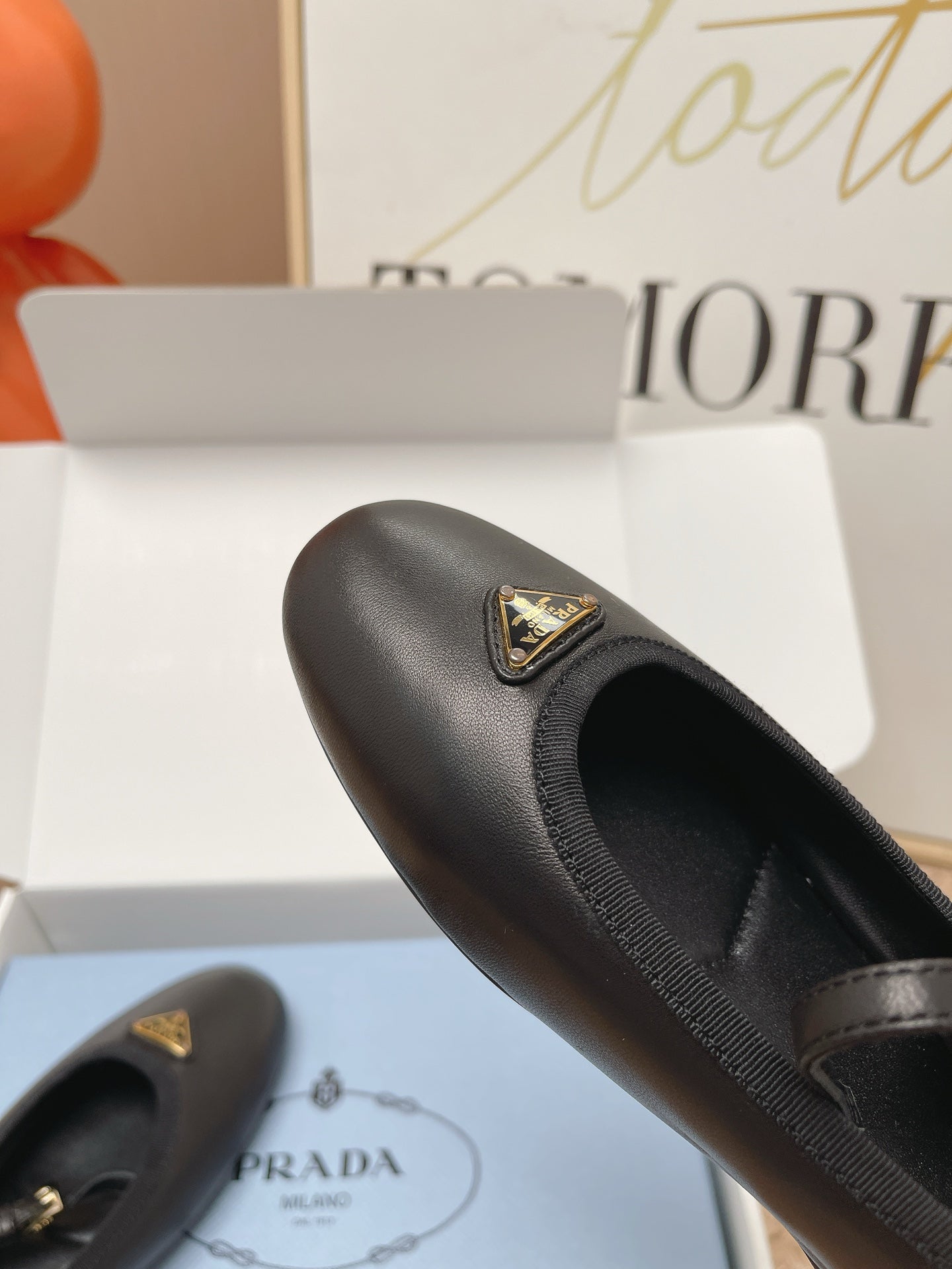 Prada 2026 Ballet Flat Black Leather 854606