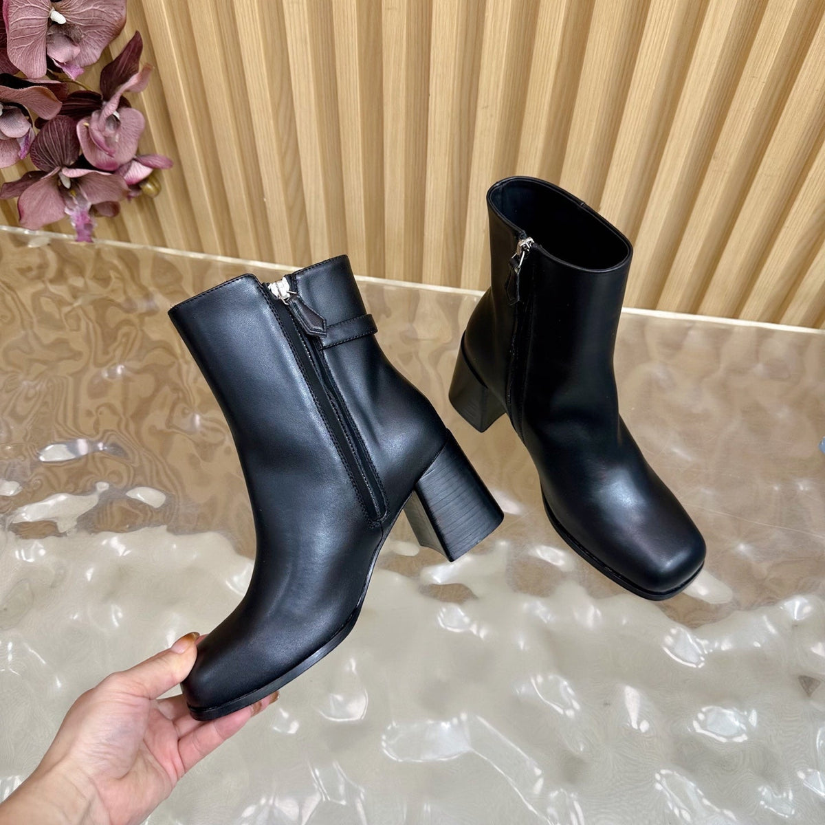 Prada 25 Boot Black Cowhide 498226