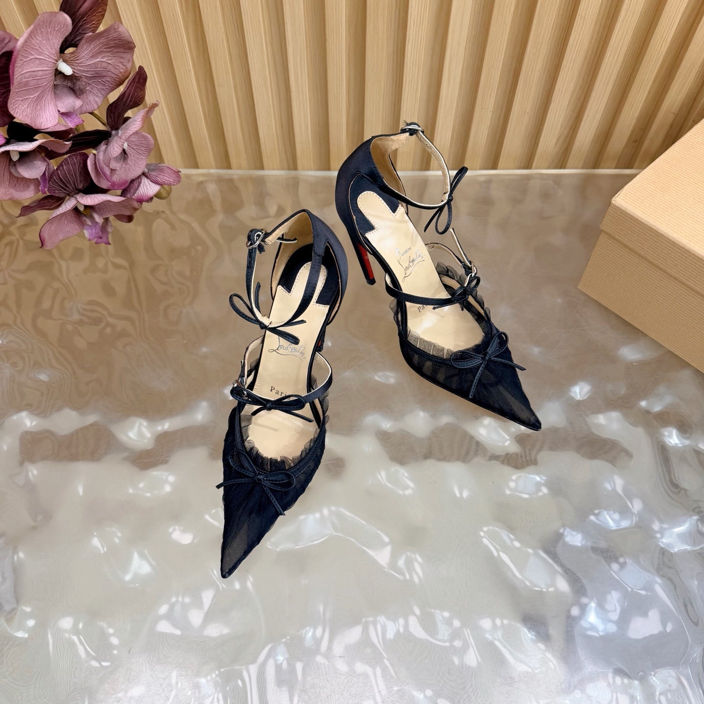 Christian Louboutin 2026 Travalata 85MM Tutulle Pumps Mesh Satin 698234